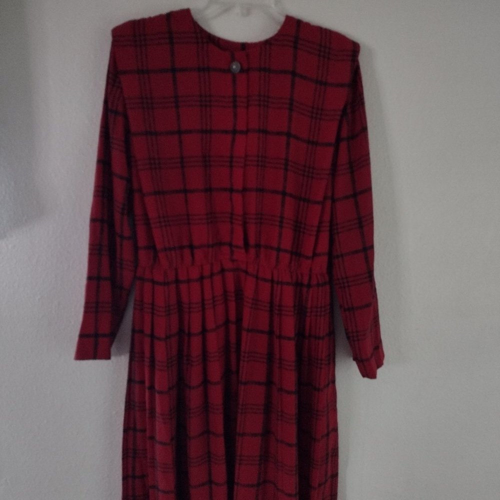 Leslie Fay Long black/red dress